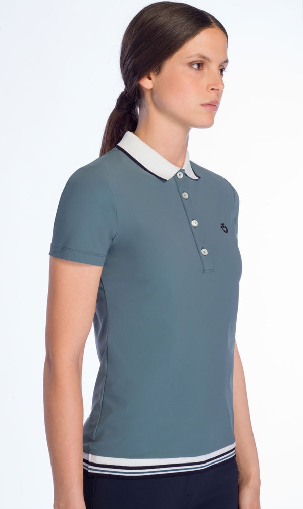 Rib Knit Banded Training S/S Polo - Pirouette